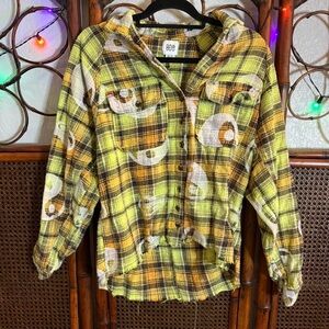 Plaid Button-Up Shirt